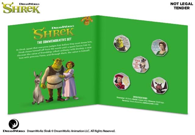 Shrek Heptagonal Medals Packaging Inside
