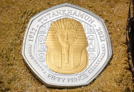 Issued to mark the 100 anniversary of the discovery of the Tomb of Tutankhamun, this 50p has been struck from .925 silver with selective 24ct plate to a proof finish. EL: 995