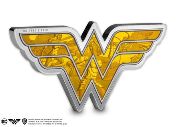 Wonder Woman Shaped Coin Reverse