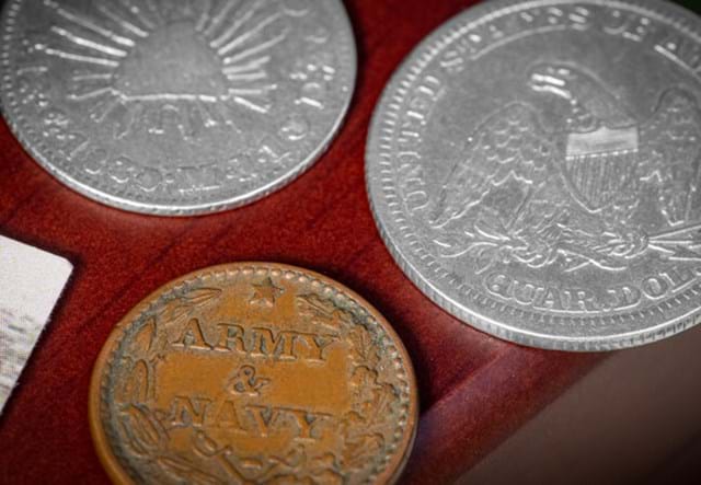 Civil War Commemorative Collection Coins Close Up