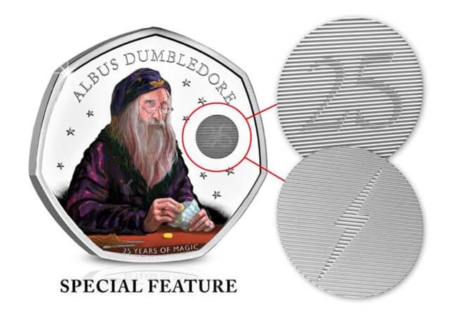 Professor Dumbledore Silver 50P Lenticular Feature