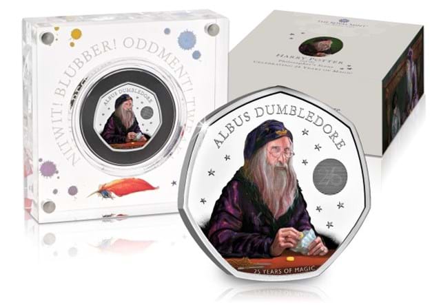 Professor Dumbledore Silver 50P In Display Box With Packaging