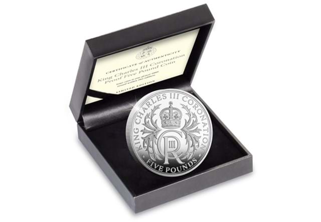 King Charles III Coronation Jersey Proof £5 Coin Box