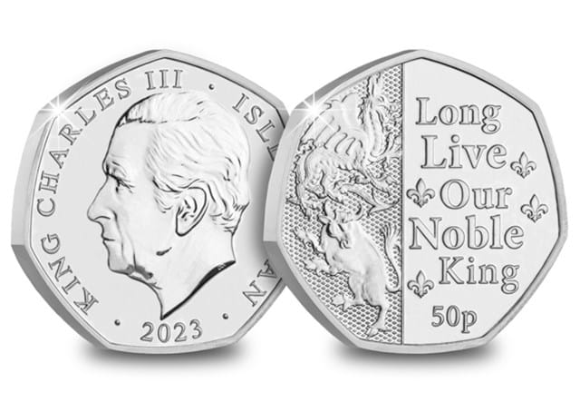 Long Live Our Noble King BU 50P Obverse Reverse