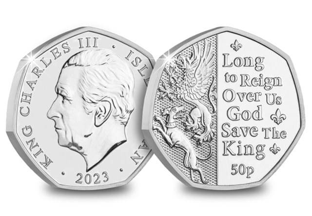 Long To Reign Over Us BU 50P Obverse Reverse