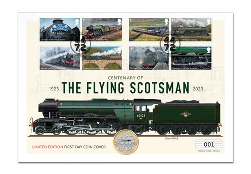 Flying Scotsman 2 Pound BU Coin Cover