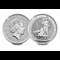 Datestamp Silver Britannia QEII And KCIII Pair QEII Obverse Reverse