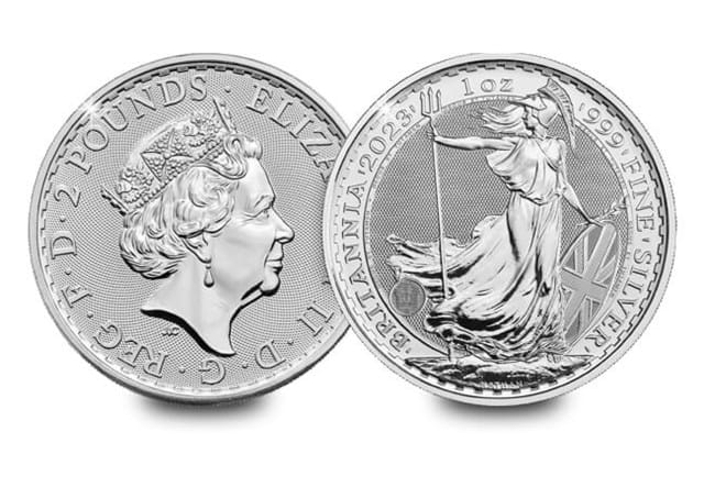 Datestamp Silver Britannia QEII And KCIII Pair QEII Obverse Reverse