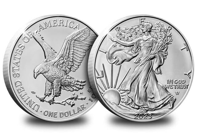 2023 US Silver Eagle Coin Obverse Reverse