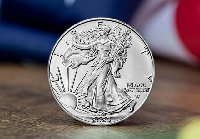 2023 US Silver Eagle Coin Reverse Close Up