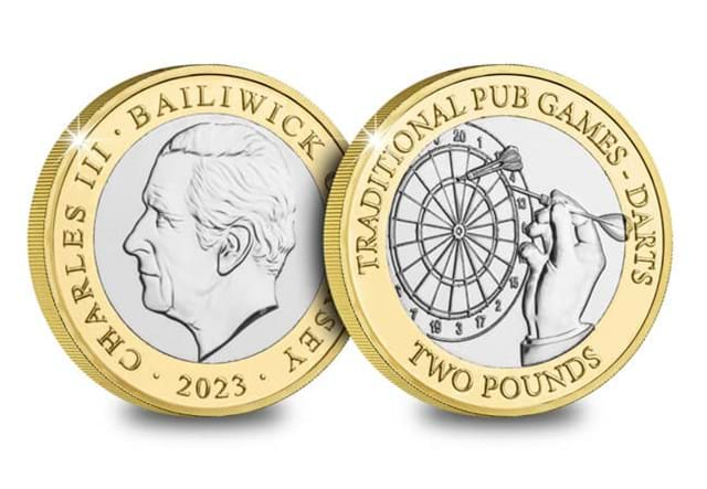 Pub Games BU £2 Set Darts Obverse Reverse