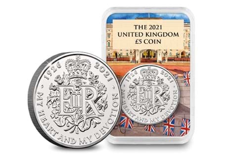 Includes the 2021 Queen's 95th Birthday BU £5 in a special edition capsule.