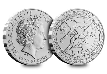 This is the third of four coins issued for the 2012 Olympic Games. The reverse design features a runner set against the number 1 of the 3,2,1 countdown to the games.