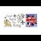Coronation Gold Plated 50P Cover Stamp
