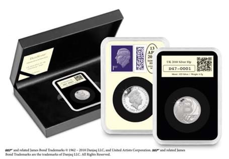 Your DateStampTM features the 2018 Silver Proof 'Bond' 10p, from the popular A-Z 10p series. Postmarked on the 13th April 2023, to mark the 70th anniversary. EL: 500