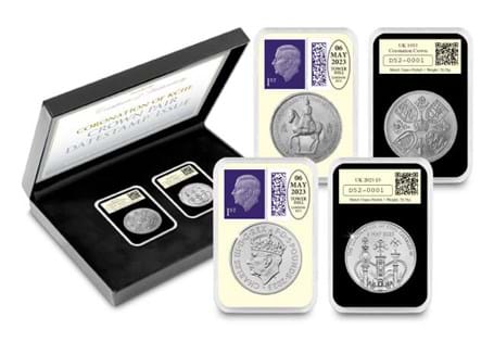 Including the 1953 Coronation Crown and 2023 UK Brilliant Uncirculated Coronation £5, each DateStamp™ has been specially postmarked on the day of Charles’ coronation, 6th May 2023.