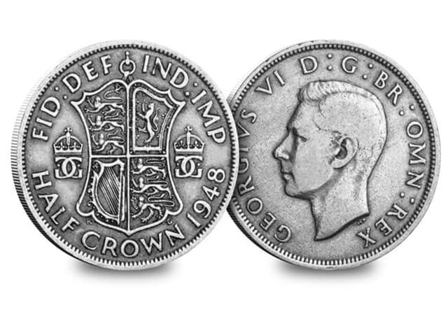 1948 Half Crown Obverse Reverse