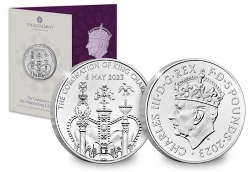 King Charles III Coronation BU £5 Pack With Coin