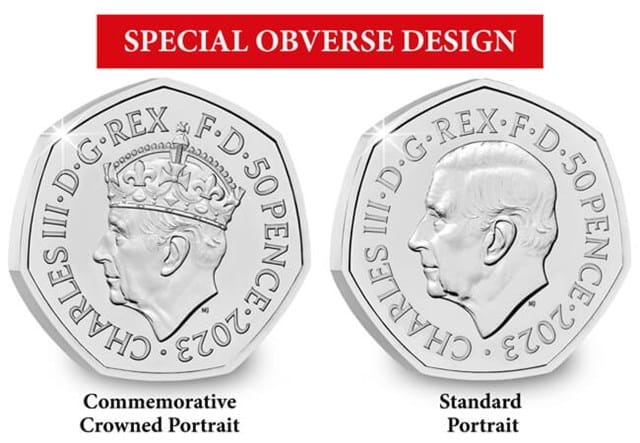 King Charles III Coronation 50P BU Special Obverse