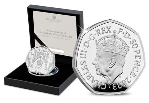 The Coronation Of His Majesty King Charles III Silver 50P In Display Box