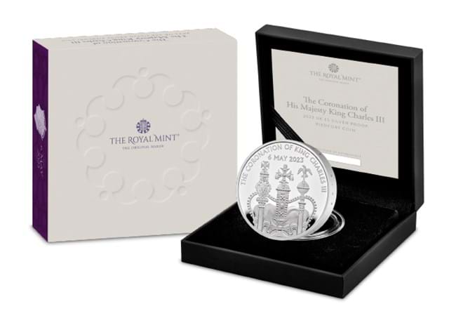 The Coronation Of His Majesty King Charles III Silver Piedfort £5 In Display Box