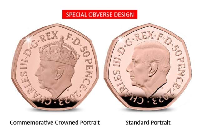 The Coronation Of His Majesty King Charles III Gold 50P Coin Special Obverse