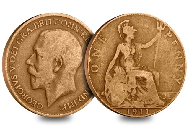 1911 One Penny Obverse Reverse