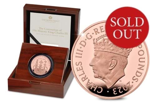 The Coronation Of His Majesty King Charles III Gold £5 Coin In Display Box With Flash
