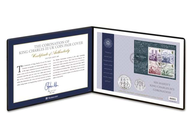 2023 KCIII Coronation Coin And Stamps Cover In Folder