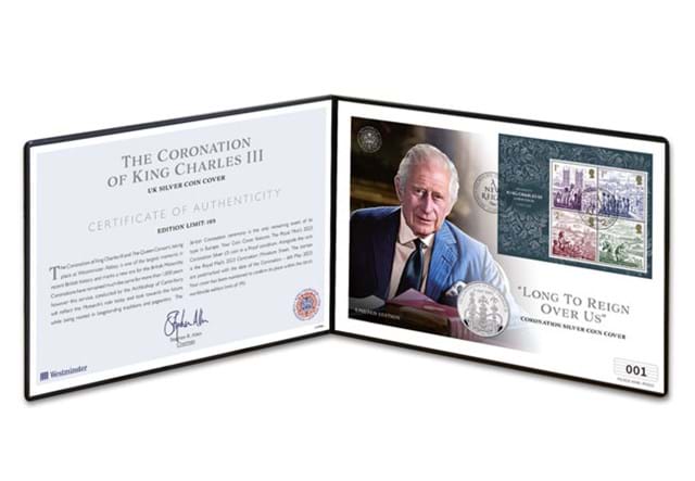 2023 KCIII Coronation Coin And Stamps Cover In Folder