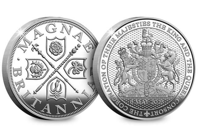 Coronation Medal Charles Coat of Arms Obverse Reverse
