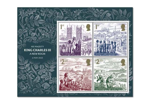 King Charles III Coronation Coin And Stamp Cover Gold 1Oz Stamps