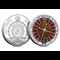 Silver Roulette Wheel Spinning Coin Obverse Reverse