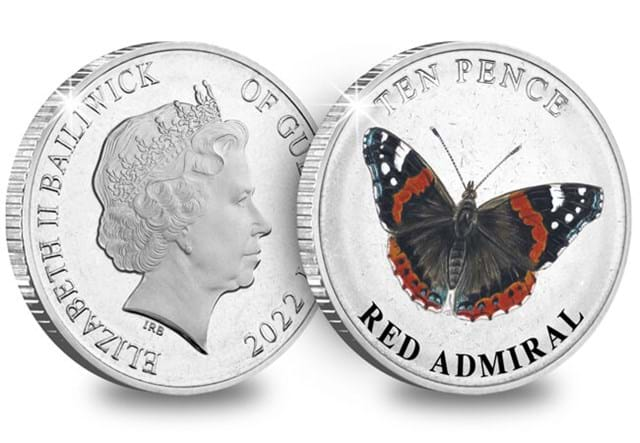 Guernsey Butterflies 10P Coins Red Admiral