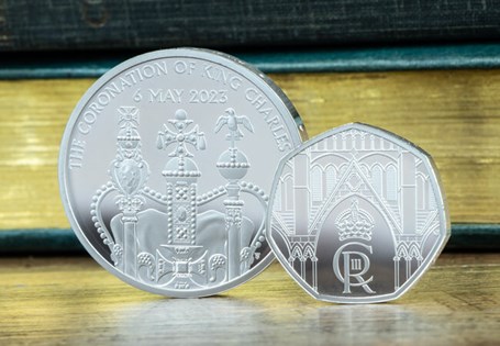 Your pair features the UK Coronation Silver Piedfort 50p & £5 coins. Struck from 92.5% silver using double thickness blanks. The edition limits for each coin are just 3,250 worldwide.