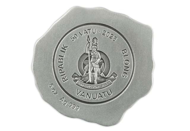 Volcano 5Oz Silver Coin Obverse