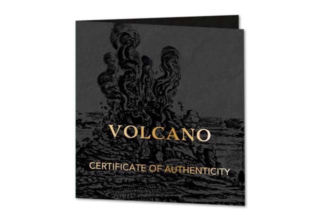 Volcano 5Oz Silver Coin Packaging