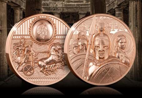 Crafted using Smartminting technology, this Sparta 50g Copper Coin boasts extraordinary high relief on both sides. Edition limit: 5,000 worldwide.