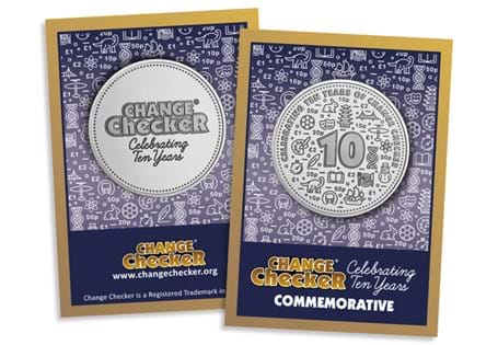 Change Checker are celebrating their 10th anniversary with a specially struck medal for collectors! It comes packaged in 10th anniversary packaging.