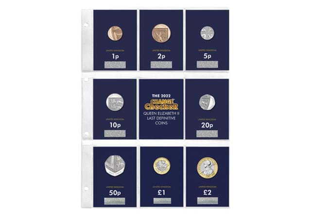 2022 Queen Elizabeth II Last Definitive Set in pocket page