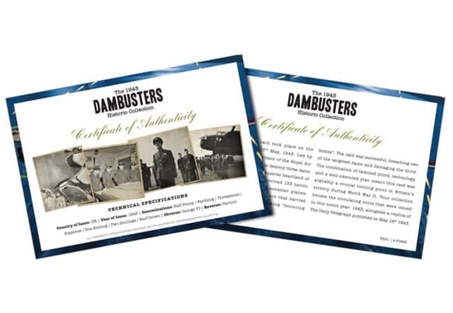Dambusters Coins Cert