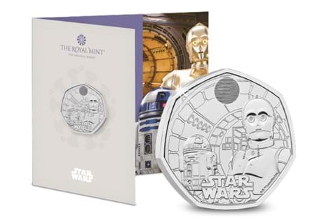 This UK 2023 BU 50p coin is the first from The Royal Mint's Star Wars™ collection.