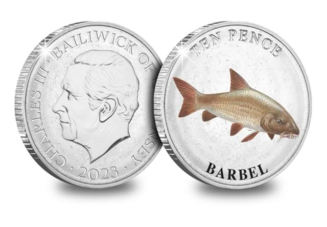 Fish 10Ps Coloured Barbel Obv Rev