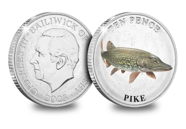 Fish 10Ps Coloured Pike Obv Rev