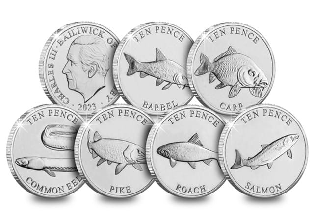 Fish 10Ps BU (Non Coloured) All Rev (With Obv)