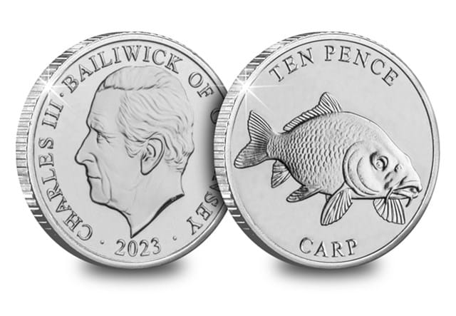 Fish 10Ps BU (Non Coloured) Carp Obv Rev