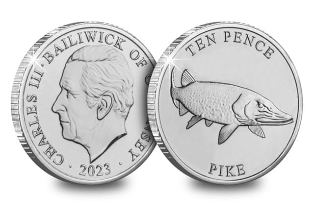 Fish 10Ps BU (Non Coloured) Pike Obv Rev