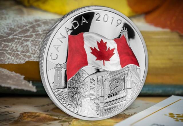 Canada Rippling Flag Silver 2Oz Lifestyle 03