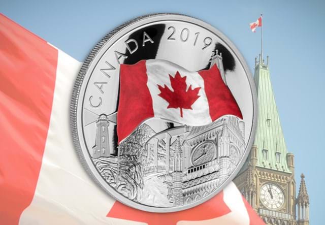 Canada Rippling Flag Silver 2Oz Lifestyle 04