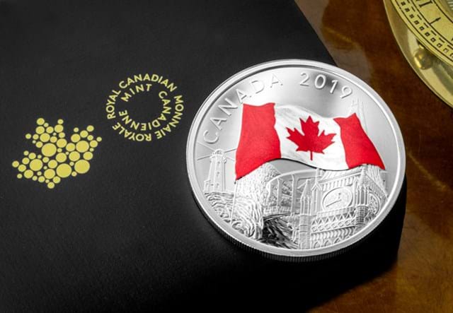 Canada Rippling Flag Silver 2Oz Lifestyle 01